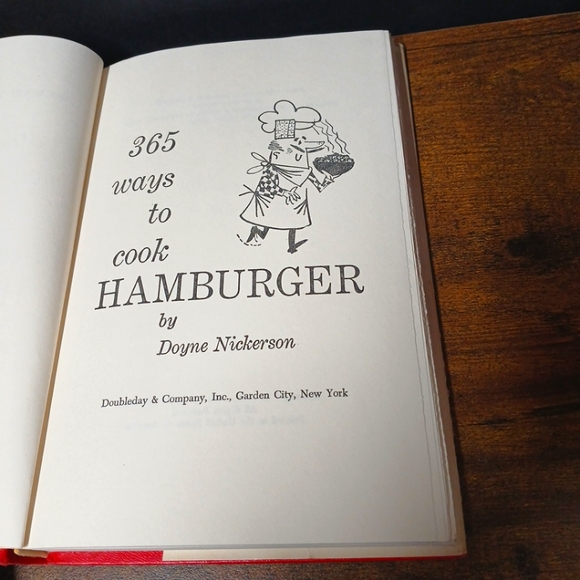 Vintage 1960 Cook Book 365 Ways to Cook Hamburger by Doyne Nickerson H/C D/J - Picture 5 of 8